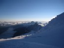 Pohled na Aiguille du Midi kousek nad Gouterem